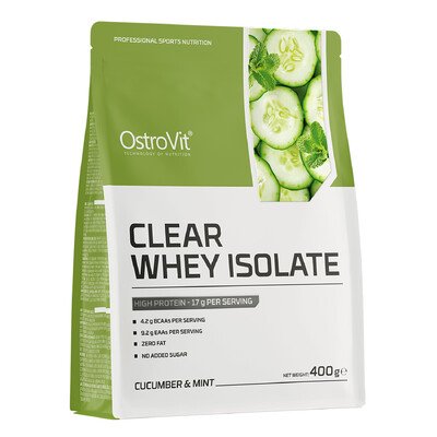 OstroVit Clear Whey Isolate, białko serwatkowe izolat 400 g, ogórek i mięta 1