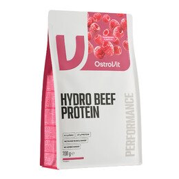 OstroVit Hydro Beef Protein 700 g, malina, hydrolizowane białko wołowe w proszku, 23 porcje, 700 g