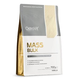 OstroVit Mass Bulk 700 g waniliowy, suplement diety węglowodanowo-białkowy, 46% węglowodanów i 43% białka w jednej porcji produktu OstroVit Mass Bulk 700 g