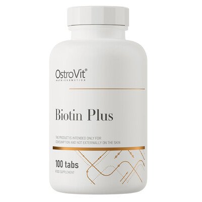 OstroVit Biotin Plus – Biotyna, Cynk, Selen i Kwas Foliowy – 100 Tabletek 1
