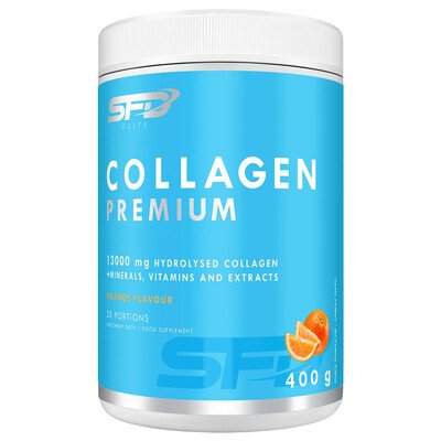 SFD Collagen Premium – Hydrolizowany kolagen + MSM + kwas hialuronowy w proszku 400 g pomarańczowy 1 SFD Collagen Premium – Hydrolizowany kolagen + MSM + kwas hialuronowy w proszku 400 g pomarańczowy 1