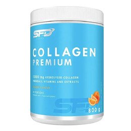 SFD Collagen Premium – Hydrolizowany kolagen + MSM + kwas hialuronowy w proszku 800g Pomarańczowy