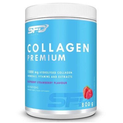 SFD Collagen Premium – hydrolizowany kolagen + MSM + kwas hialuronowy w proszku 800 g truskawka/malina 1 SFD Collagen Premium – hydrolizowany kolagen + MSM + kwas hialuronowy w proszku 800 g truskawka/malina 1