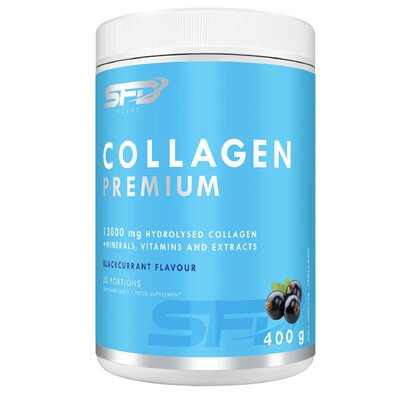 SFD Collagen Premium – Hydrolizowany kolagen + MSM + kwas hialuronowy w proszku 400 g, czarna porzeczka 1 SFD Collagen Premium – Hydrolizowany kolagen + MSM + kwas hialuronowy w proszku 400 g, czarna porzeczka 1